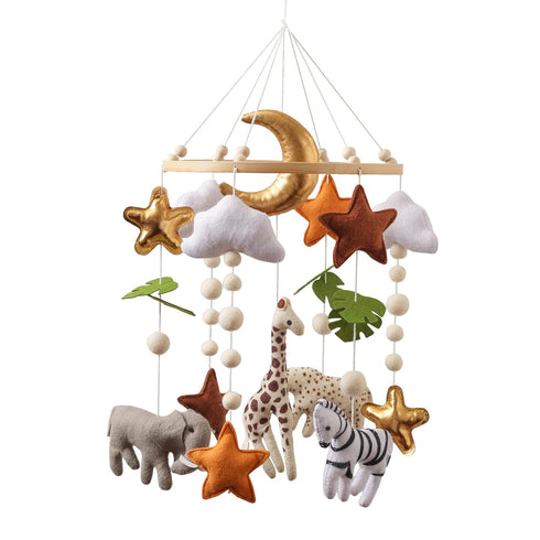 Wonderoo by Wowo Baby Mobile for Crib Handmade Hanging Felt Nursery Mobile Fits Most Crib
