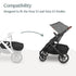 V2 V3 UPPAbaby Basket Cover for Vista and Vista Strollers - Protects and Conceals Belongings - Easy Attachment