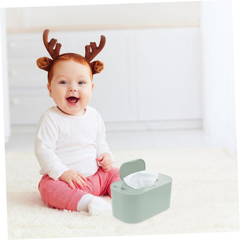 Mobestech Portable Baby Wipe Warmer Cordless Wet Tissue Heater for Travel Home Office