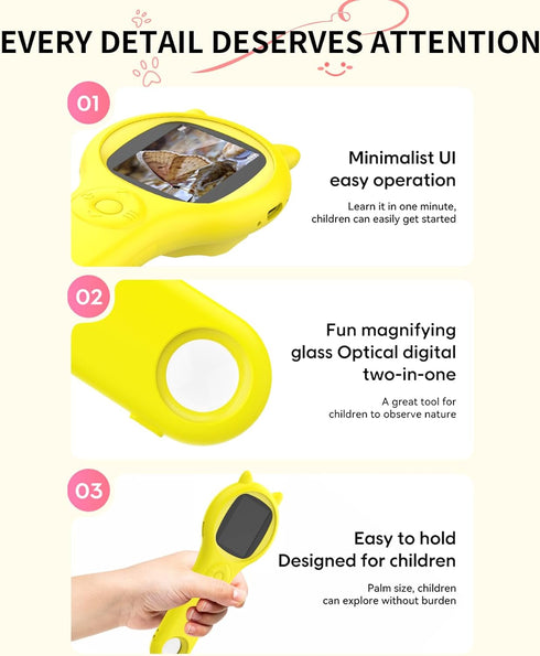 Ashfly 5 6 7 8 9 10 11 12 Handheld Microscope for Kids - Educational Science Toys, Christmas & Birthday Gifts for Age