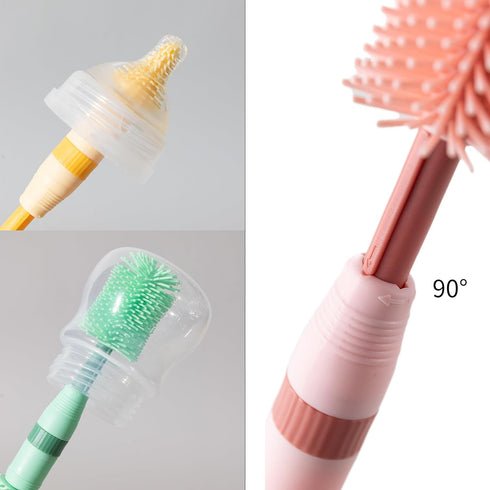 Chemimoso 8 OZ Small Silicone Baby Bottle Brush for Newborn Anti-Colic Baby BottlesPortable Travel Bottle Cleaner