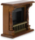 1/12 Dollhou Fireplace Scale Miniature Wooden Furniture European Style Fireplace with Surround Mini House Christmas