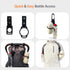 horuce 2 Pack 2 Stroller Hooks with Silicone Bottle Holders - Heavy Duty Aluminum Carabiner Clips & Universal Silicone