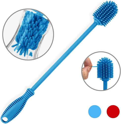Silicone Bottle Cleaning Brush with Long Handle, Water Bottle Cleaner for Baby Bottles, Hydro Flask