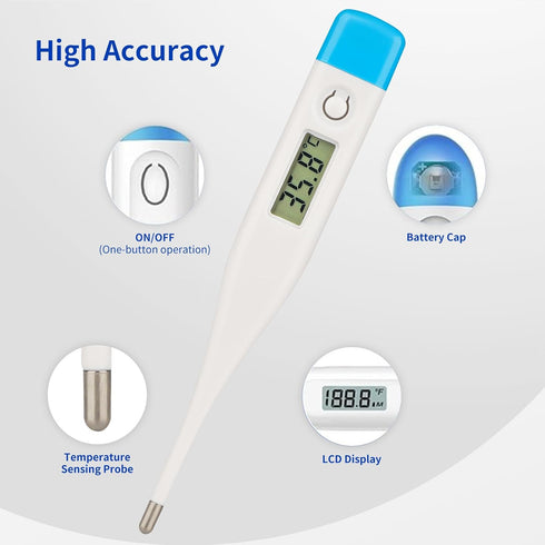 Intelligent Digital Thermometer,LCD Display Screen,Fast Measurement,Suitable for Children and Adults,Easy to Maintain