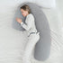 AngQi L-Shaped Body Pregnancy Pillow - Gray Jersey Cover