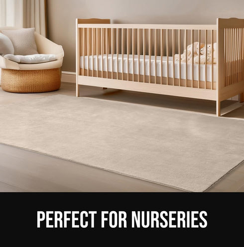 5x7, GORILLA GRIP Slip Resistant Soft Washable Stain Resistant Area Rug, Plush Thick Carpet for Bedroom Living Room, No