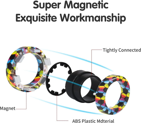 Set, Pack (3PCS) Magnetic Rings Fidget Toy Idea ADHD Fidget Toys, Adult Fidget Magnets Spinner Rings for Anxiety Relief