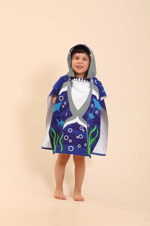 TEHALK Shark Hooded Towels for Kids/Boys/Girls/Toddler, Towel Robes/Wearable Towels for Kids 2-10, Poncho