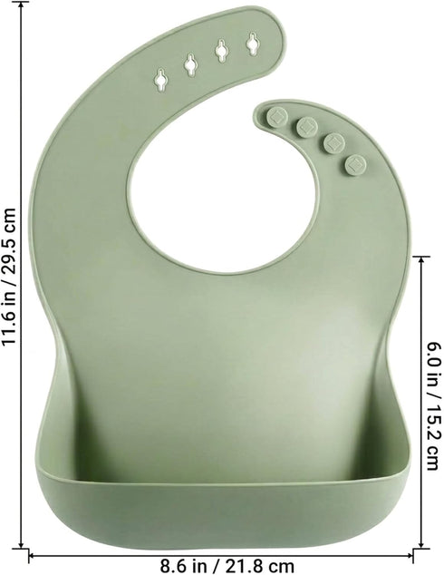 Set 3 10-72 PandaEar of Silicone Baby Bibs Waterproof, Soft, Unisex, Months