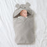 YIXPOH 100% 32x32Inch Hooded Baby Towels for Newborn Cotton Muslin Soft Absorbent Baby Bath Towels with Hood for Infant