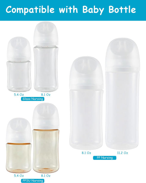 1m+, 6 Count Silicone Nipple for Pigeon Baby Bottle, Size S, Slow Flow