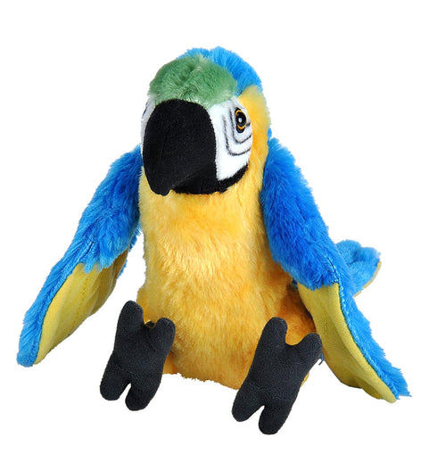 Wild Republic 12292 Macaw Parrot Plush Stuffed Animal, 8", Cuddlekins, Gifts for Kids