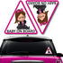 SkinoEu 2 166 x Vinyl Self-Adhesive Funny Stickers Baby on Board Girl Decal Car Window Auto B