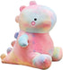 Cute 12 Inch Dinosaur Plush Toys - Fat Stuffed Animal Dino Plushie, Soft Birthday Gifts for Kids Girls Boys Colorful