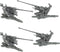 BMC Toys BMC WW2 German Flak 37 Artillery - 4pc 1:32 Accessories for Plastic
