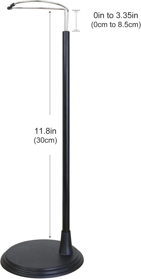 ZITA ELEMENT 2 Pcs Adjustable Doll Stand Holders Base for 14 Inch - 18 Inch Doll Accessories – Black.