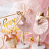 HYSTYLE 3 Pcs Pink Dancing Ballerina Girl Figurine, Miniature Figure Collection Playset Doll Toy for Cake Decoration