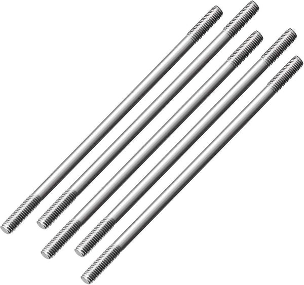 uxcell M3x75mm Pushrod Connector Stainless Steel Rod Linkage for RC Boat, Car, Airplane, Helicopter, 5pcs