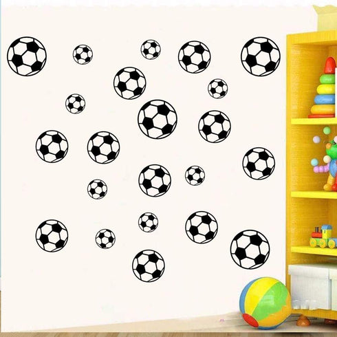 43 Pcs Soccer Stickers - Kids Soccer Ball Stickers Decals for Kids Room, Football Wall Decal Sticker Vinyl Art