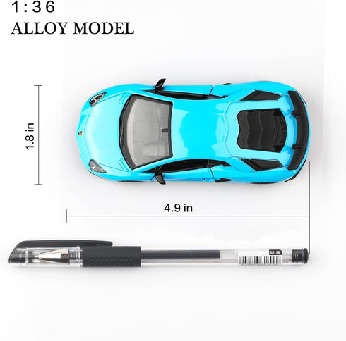 1/36 Scale LP750-4 SV Diecast Car Models, Pull Back Vehicles, Cars Gifts for Boys Girls