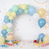 50Pcs 12 Inch 1st Blue and Green Balloons, Baby Shower Balloons Pastel Light Green White Baby Blue Yellow for Kid Boy