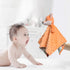 BORITAR Fox Baby Security Blanket, Soft Minky Dot Fabric Lovey with Cute Woodland Pattern Backing (Orange, 14 Inch)