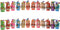 STOBOK Matryoshka Russian Dolls Key Chains, Wooden Nesting Dolls Key Rings Charms, Set of 24