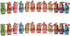 STOBOK Matryoshka Russian Dolls Key Chains, Wooden Nesting Dolls Key Rings Charms, Set of 24