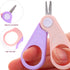 Set 4pcs Toyvian Nail Clipper for Newborns and Babies, Purple Grooming Kit with Safety Scissors and Storage Box