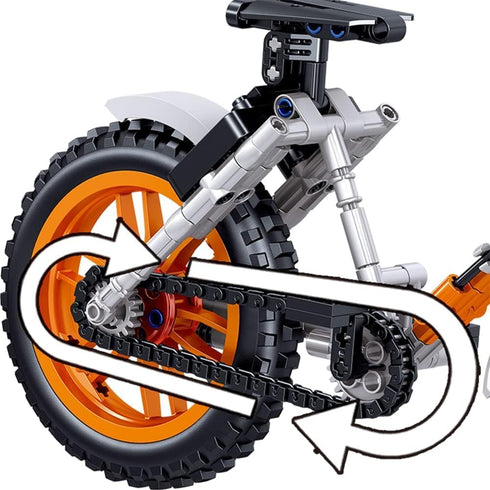 Motorcycle Building Blocks Bike Cycle - STEM Educational Building Kit for 6-10 Years Old Boys Compatible with Tech Set