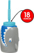 Fin-tastic Plastic Shark Sippy Cup - 18 oz. (1 Pc.) - Fun & Durable for Kids & Adults, Ideal for Parties
