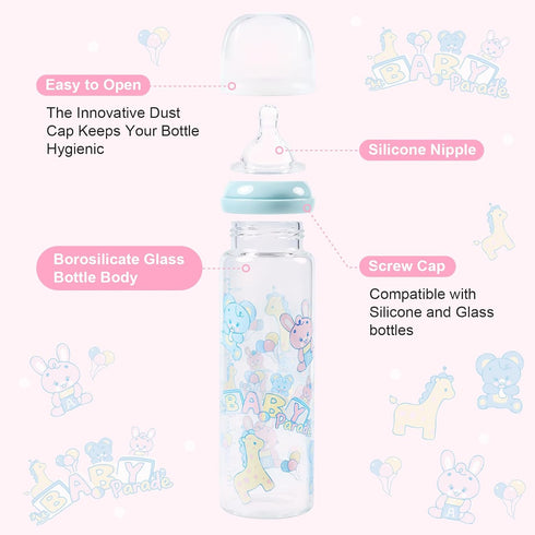 LittleForBig Oversized Baby Feeding Bottle - Ultra Printed Specialty Parade Pattern