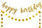 Gold Glitter Happy Birthday Banner Garland Sign for Birthday Party Decorations