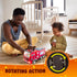 Zetz Brands Fire Truck Toy for Kids, 4D LED Lights, Bump & Go Fire Engine with Siren Sound, Ideal Birthday Gift