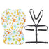 Twoworld Baby High Chair Seat Cushion Liner Mat Pad Cover with High Chair Straps (5 Point Harness)