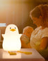 Attivolife Duck Night Light for Kids, Cute Silicone Lamp with Touch Control, Dimmable, USB Rechargeable LED Decor