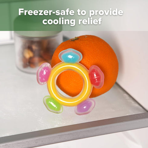 Haakaa Silicone Ferris Wheel Teether, Freezer Teething Toy for Babies 3-6 Months, BPA Free, 1 Pack