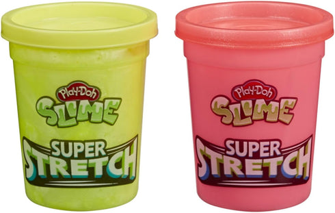 Play-Doh Slime Super Stretch 2-Pack - Yellow and Red for Kids 3 Years and Up