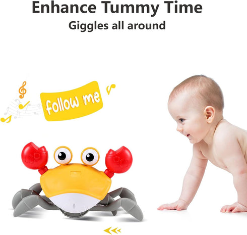 Tummy Crawling Crab Baby Toy Gifts: Time Toys Walking Dancing Cute Essentials Electric Induction Sensory Stuff Moving