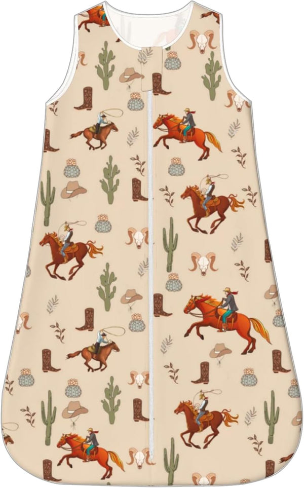 Baby Wearable Blanket, Sleeping Bag Sack, Unisex Baby Stuff, Western, 6-12 Months