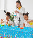 4 PCS Science Party Tablecloth Decorations, Mad Scientist Theme Birthday Party Supplies, 51 x 86in Rectangular Covers