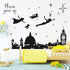 Runtoo Never Grow Up Nursery Wall Decals Quotes, Big Ben Cityscape Wall Stickers for Kids Room Baby Bedroom Decor
