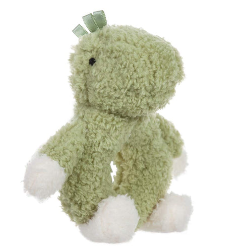 Apricot Lamb Baby Dinosaur Soft Rattle Toy: Plush Stuffed Animal for Newborn, Soft Hand Grip Shaker, 6 Inches