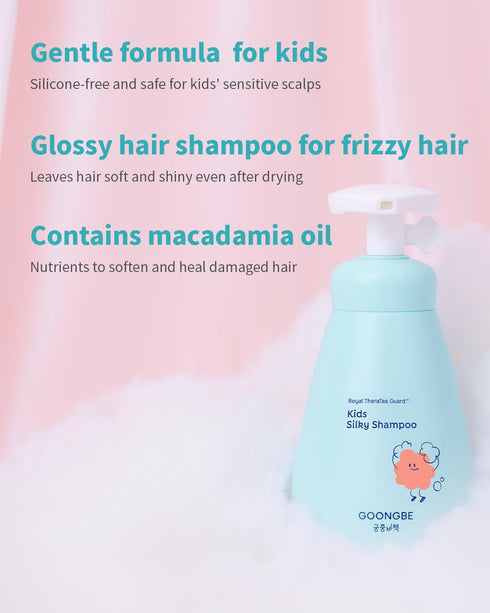 Set 10.1 fl.oz. 10.1 fl.oz. GOONGBE Kids Wash Duo - Korean Low pH Silky Shampoo & Mild Body Wash - Silicone-Free Hair