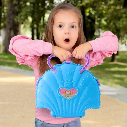 2lb 6 3 4 5 6 7 8 G.C Ocean Mermaid Sensory Bin for Girl Kid Toy, Play Sand/Large Sea Shell/Sandbox/ Castle