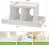 Diaper Caddy Organizer, Wooden Diaper Storage for Nursery, White, Rectangular Size