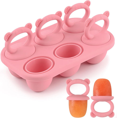 Moukiween Toddler Popsicle Molds Baby Food Storage Containers Suitable for Fresh Frozen