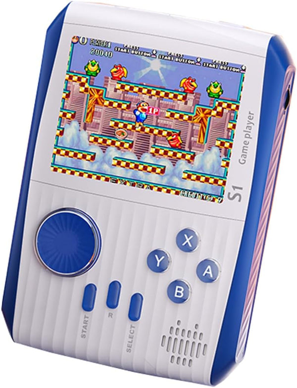 Portable Handheld Games: Retro Mini Video Game Console with 666 Classical FC Games, 3.0" Color Screen, S1-White