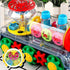 Nenekal Electric Transparent Gear Train Toy - Flashing Lights and Music, Battery Operated Bump and Go Car for 3+